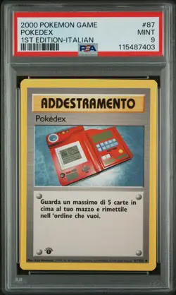 POKEMON PSA 9 TRAINING POKEDEX 87/102 1st LOW POP ITALIAN BASE SET!🌎 - Image 4