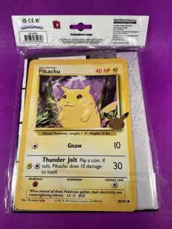 Pokemon 25th Anniversary Oversized Binder Pikachu Promo First Partner Collector - Image 14