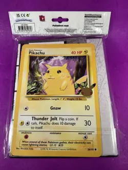 Pokemon 25th Anniversary Oversized Binder Pikachu Promo First Partner Collector - Image 5