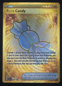 Pokemon TCG Scarlet & Violet Base Set Holo Gold Rare Candy 256/198 NM - Image 1
