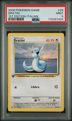 POKEMON PSA 9 DRATINI 26/102 1st FIRST EDITION ITALIAN LOW POP BASE SET!🌎 - Image 4