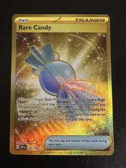Rare Candy 256/198 Pokemon Scarlet & Violet Base Set Hyper Rare Gold Holo NM - Image 3