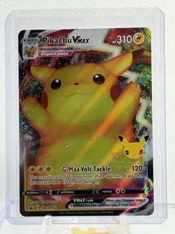 Pikachu VMax SWSH062 Celebrations Ultra Rare Full Art Promo Pokemon Card NM B23 - Image 1