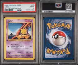POKEMON PSA 9 ABRA 43/102 1st FIRST EDITION ITALIAN BASE SET LOW POP!🌎 - Image 3