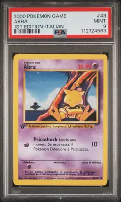 POKEMON PSA 9 ABRA 43/102 1st FIRST EDITION ITALIAN BASE SET LOW POP!🌎 - Image 4