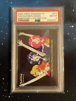 2000 Topps Pokemon TV Series 2 EP7 The Water Flowers Of Cerulean City Foil PSA 8 - Image 3