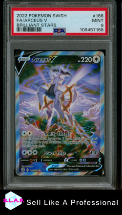 FA/ARCEUS V BRILLIANT STARS POKEMON SWSH BRILLIANT STARS 2022 166 PSA 9 - Image 3