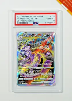 Pokemon PSA 10 Mewtwo Vstar #221 S12a Full Art Vstar Universe 2022 Japanese - Image 1