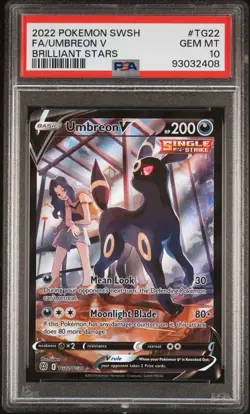 2022 POKEMON BRILLIANT STARS UMBREON VMAX FULL ART #TG22 PSA 10 - Image 1