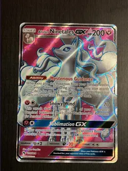 Alolan Ninetales GX 205/214 NM 132/145 LP/NM Full Art Pokémon TCG 2 Card Lot - Image 2