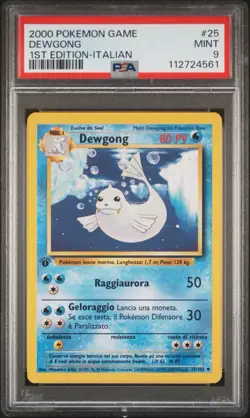 POKEMON PSA 9 DEWGONG 25/102 1st FIRST EDITION ITALIAN BASE SET LOW POP!🌎 - Image 4