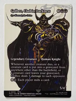 MTG Final Fantasy (FCA 010) Golbez, Clad in Darkness - Uncommon - NM SHOWCASE - Image 1