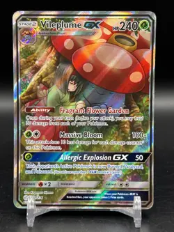 Pokemon TCG Vileplume GX 211/236 Cosmic Eclipse S&M Alternate Art Rare NM - Image 1