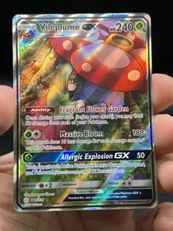 Pokemon TCG Vileplume GX 211/236 Cosmic Eclipse S&M Alternate Art Rare NM - Image 3