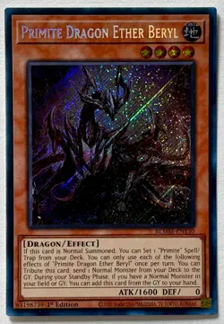 Primite Dragon Ether Beryl - Yugioh  BLMM-EN130 - 1st Edition - Secret RARE - Image 1