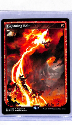 2019 MTG Magic The Gathering Promo Full Art Player Rewards Promo Lightning Bolt - Image 3