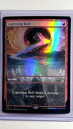 2020 MTG Magic the Gathering SLD Secret Lair Drop Foil #83 Lightning Bolt Rare - Image 3
