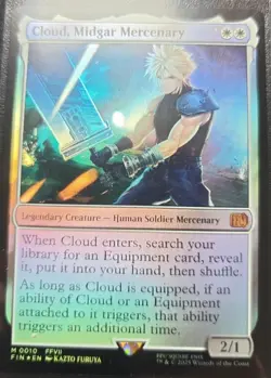 MTG Final Fantasy Cloud, Midgard Mercenary (Regular Art) (Foil) NM Number 0010 - Image 1