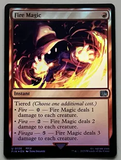 MTG Final Fantasy Fire Magic Instant UNCOMMON FOIL #0136 - Image 1