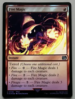MTG Final Fantasy Fire Magic Instant UNCOMMON FOIL #0136 - Image 7