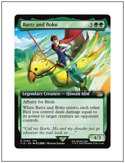 1x Bartz and Boko, Extended Art, Final Fantasy, Magic MTG NM - Image 1