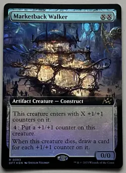 MTG Aetherdrift Marketback Walker Artifact Creature - Construct RARE FOIL #0393 - Image 1