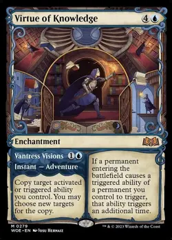 Virtue of Knowledge // Vantress Visions - Showcase WoE LP MTG - Image 1