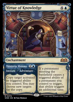 Virtue of Knowledge // Vantress Visions - Showcase WoE LP MTG - Image 2