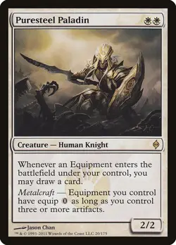 Puresteel Paladin New Phyrexia LP MTG - Image 2