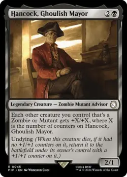Hancock, Ghoulish Mayor -Foil Light Play MTG Universes Beyond: Fallout - Image 2