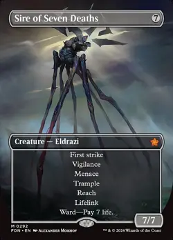 Sire of Seven Deaths - Extended Art FDN LP MTG - Image 2