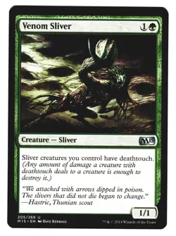 Magic The Gathering MTG - Magic 2015 M15 2014 - #205 Venom Sliver NM  x4 - Image 13