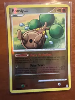 Bonsly 71/130 Diamond and Pearl Reverse Holo Pokemon Card - Image 1