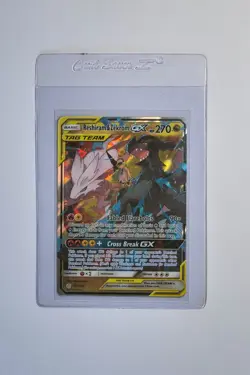Pokemon Tag Team Reshiram Zekrom GX Full Art Holo Card 157/236 Sm-Cosmic Eclipse - Image 1