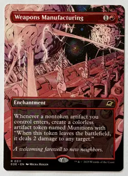 MTG Edge of Eternities (EOE 311) Weapons Manufacturing - Borderless - Rare - NM - Image 1