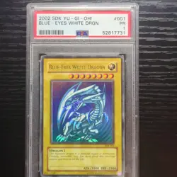 2002 Yu-Gi-Oh! Blue-Eyes White Dragon SDK-001 PSA PR 1 Vintage Graded 🔵 - Image 1