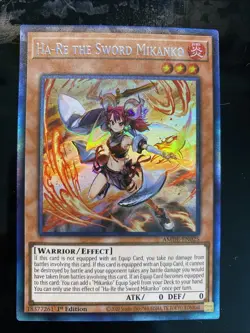 Ha-Re the Sword Mikanko AMDE-EN025 (CR) Collector's Rare 1st Edition NM Yugioh - Image 1