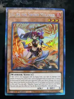 Ha-Re the Sword Mikanko AMDE-EN025 (CR) Collector's Rare 1st Edition NM Yugioh - Image 2
