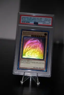 Yu-Gi-Oh Blue-Eyes White Dragon GFP2-EN175 Ghost From The Past PSA 10 Ghost Rare - Image 1