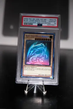 Yu-Gi-Oh Blue-Eyes White Dragon GFP2-EN175 Ghost From The Past PSA 10 Ghost Rare - Image 2