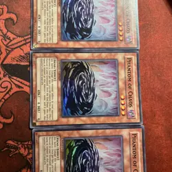 Yu-Gi-Oh Phantom of Chaos Super Rare Limited Edition GLAS-ENSE1 Play Set Of 3 - Image 6