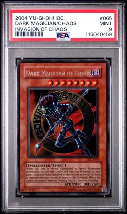 2004 Yu-Gi-Oh! Dark Magician Of Chaos Invasion of Chaos IOC Unlim Ultra  PSA 9 - Image 1