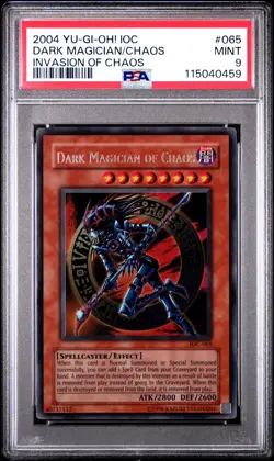 2004 Yu-Gi-Oh! Dark Magician Of Chaos Invasion of Chaos IOC Unlim Ultra  PSA 9 - Image 3