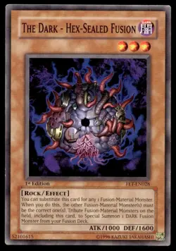 1996 Yu-Gi-Oh! 1st edition The Dark - Hex-Sealed Fusion #FET-EN028 Uncirculated - Image 1