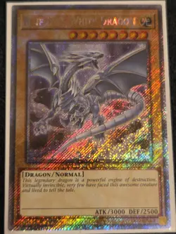 Yugioh Blue-Eyes White Dragon 8th Art RA04-EN108 Platinum Secret Rare 1st NM - Image 1
