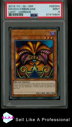 EXODIA/FORBIDDEN ONE LART-GER YU-GI-OH! THE LOST ART PROMOTION 2018 DE004 PSA 9 - Image 1