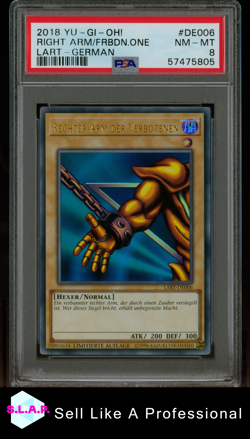 RIGHT ARM/FRBDN.ONE LART-GER YU-GI-OH! THE LOST ART PROMOTION 2018 DE006 PSA 8 - Image 3