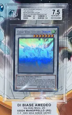 YU GI OH BGS 7.5 CLEAR WING SYNCHRO DRAGON CROS-EN046 1st EDITION GHOST RARE - Image 13