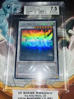YU GI OH BGS 7.5 CLEAR WING SYNCHRO DRAGON CROS-EN046 1st EDITION GHOST RARE - Image 2