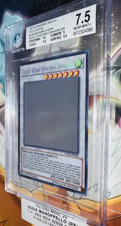 YU GI OH BGS 7.5 CLEAR WING SYNCHRO DRAGON CROS-EN046 1st EDITION GHOST RARE - Image 6